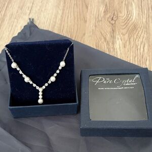 Silver Necklace with Pearls